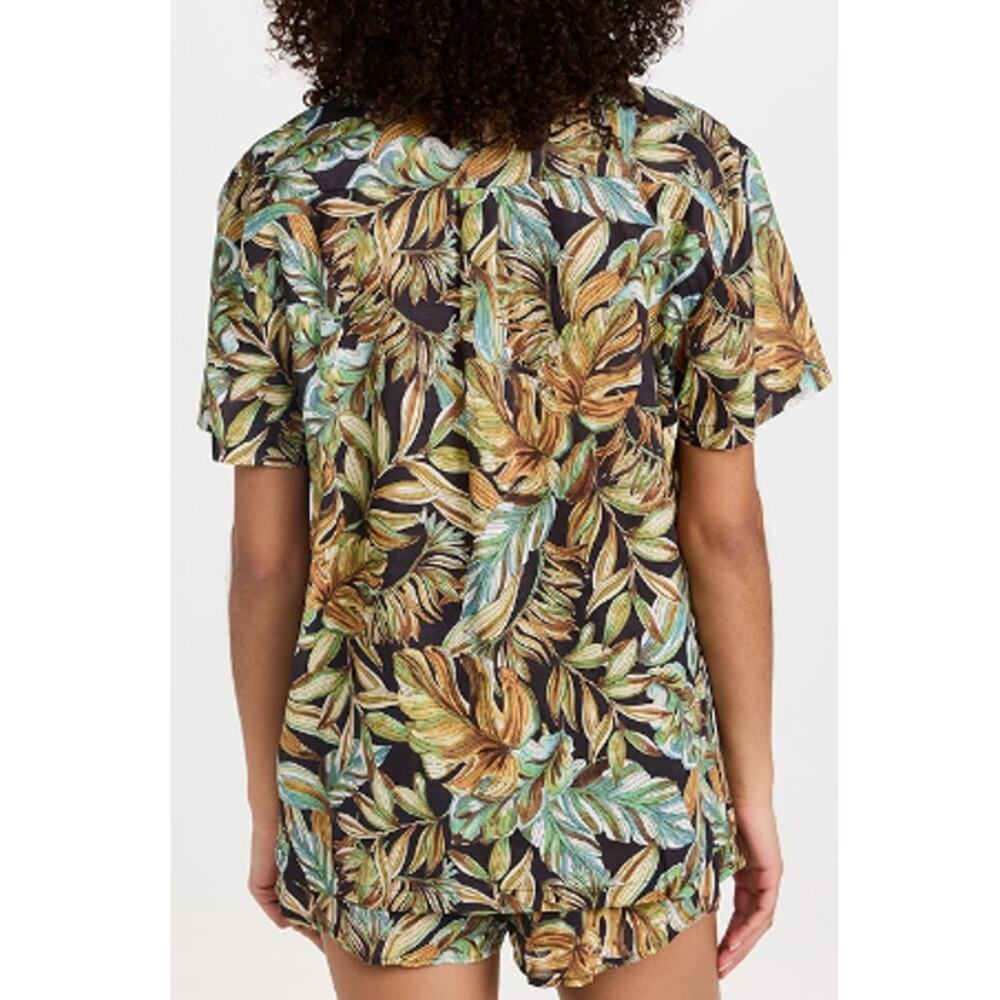 New ~ CHARLIE HOLIDAY ~ Tropical Palm Indie Shirt Size XS Oversized - Picture 2 of 10